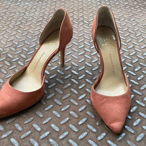 Banana Republic Women Heels Sandal Shoes Brown Leather Upper Pump Size 6.5M - Picture 2 of 10